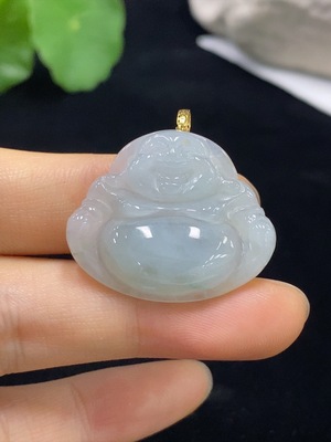 F31600222 JadeiteBuddha Pendant 18k Total Weight Approx.6.69g