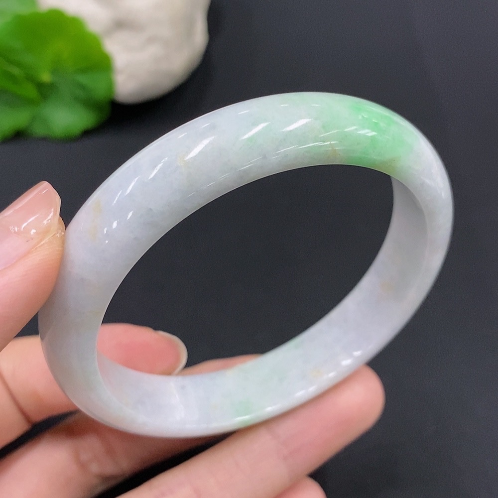 F28272257 Jadeite Round Bangle Total Weight Approx. 46.1g Size 56.5
