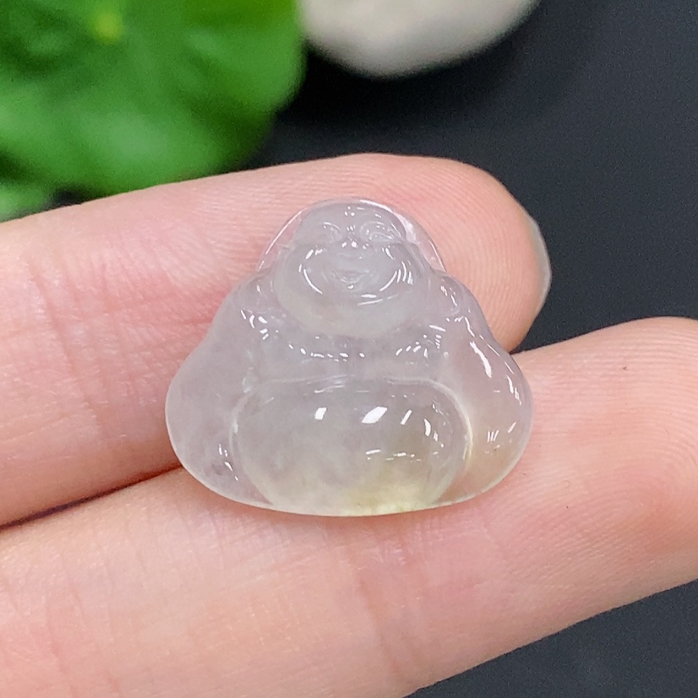 F30458591 Jadeite Buddha Pendant, Total Weight Approx. 2g
