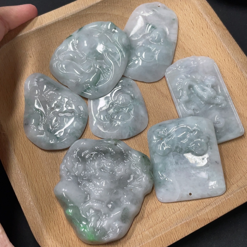 F33875967 Jadeite Pendant Containing Other Mineral Components