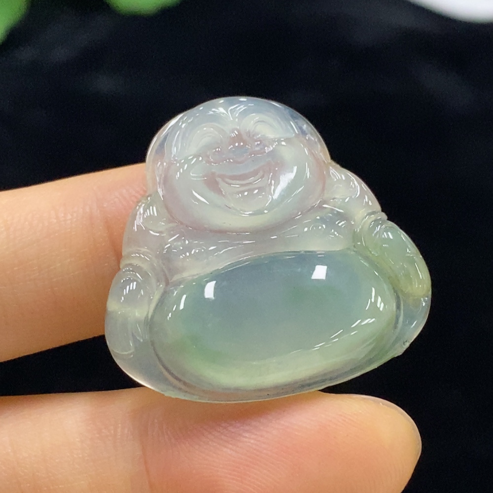 F34949194 Jadeite Buddha Pendant Total Weight Approx. 6.3g