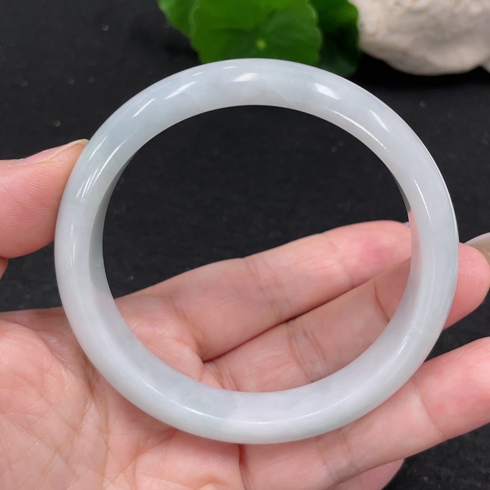 F33873801 Jadeite Round Bangle Size 58.2 Total Weight Approx. 49.8g (Broken)