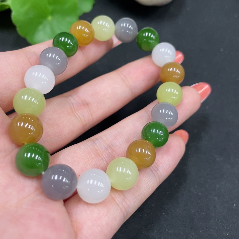 H34062823 Hetian Jade Bracelet       Approx. 9.6mm      Total Weight Approx. 28.5g