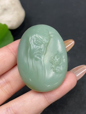 H32726180 Hetian Jade Pendant Guan Gong Total Weight About 30g