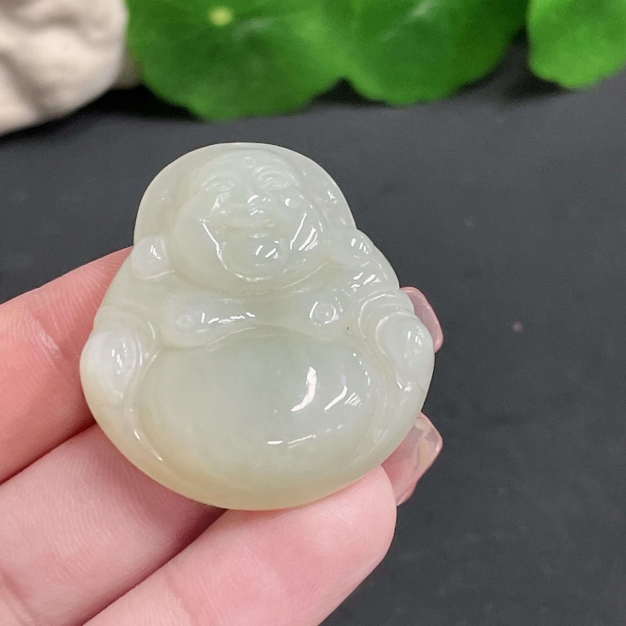 H17914999 Hetian Jade Pendant Buddha Total Weight about 19.76g