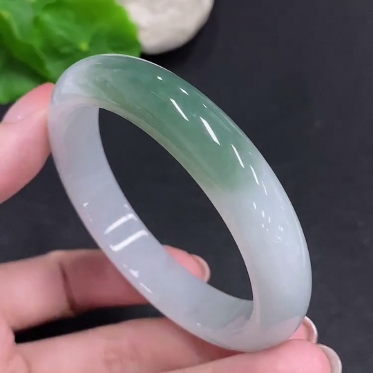 F34002866 Jadeite Round Bangle Size 54.8 Total Weight Approx. 48.1g