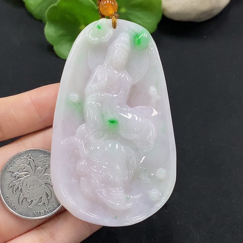 F34996238 Jadeite Samantabhadra Pendant