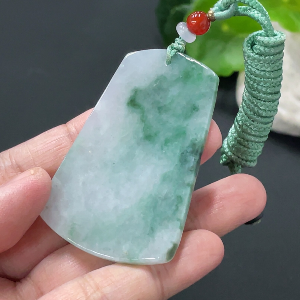F34058554 Jadeite Plain Pendant Total weight about 22.8g with other mineral components non-A beads