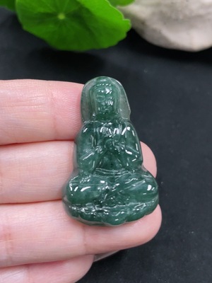 F35129041 Jadeite Guanyin Pendant Total Weight Approx. 9.5g