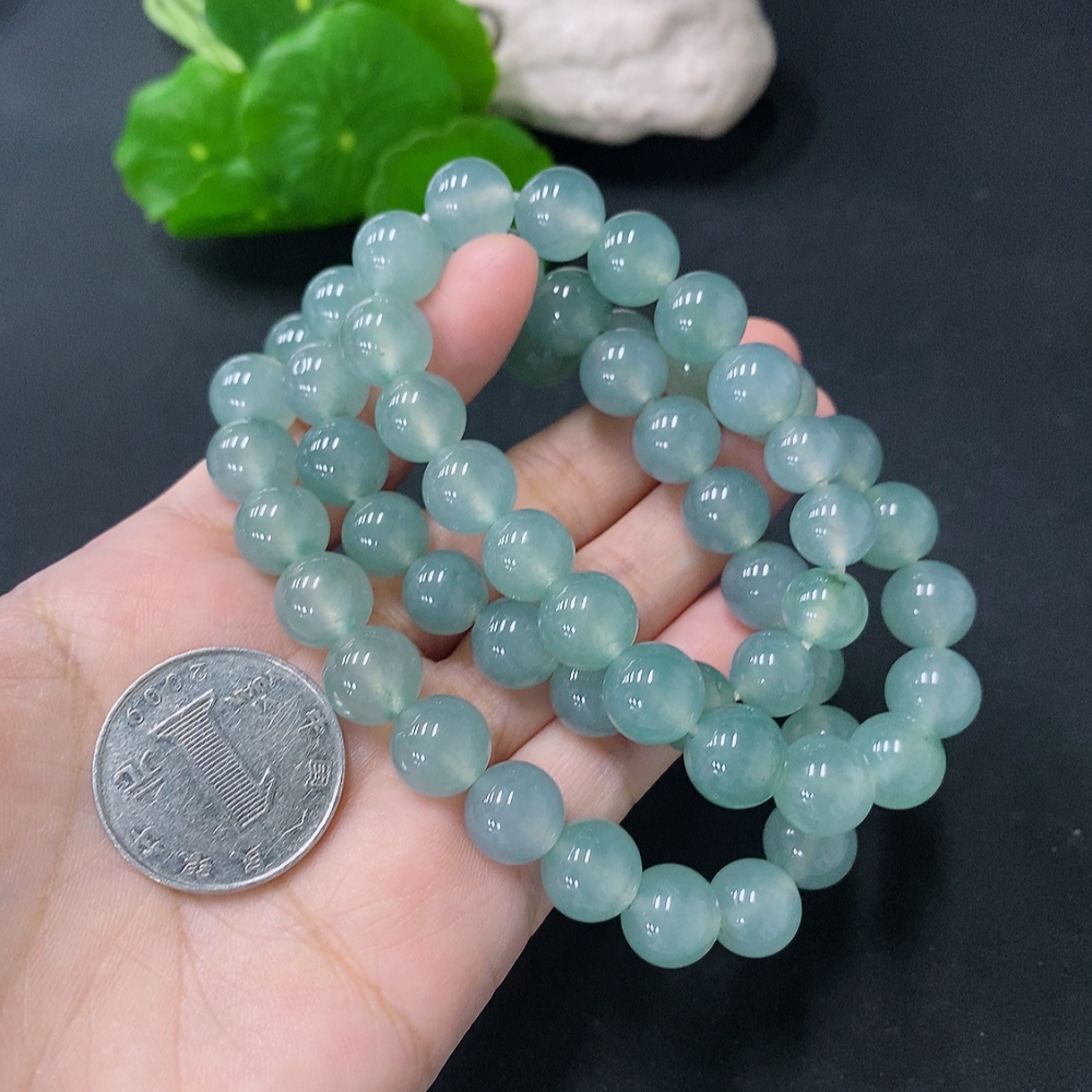 F30522745 Jadeite Bead Necklace Maximum Bead Size Approx. 10.5mm Total Weight Approx. 109g