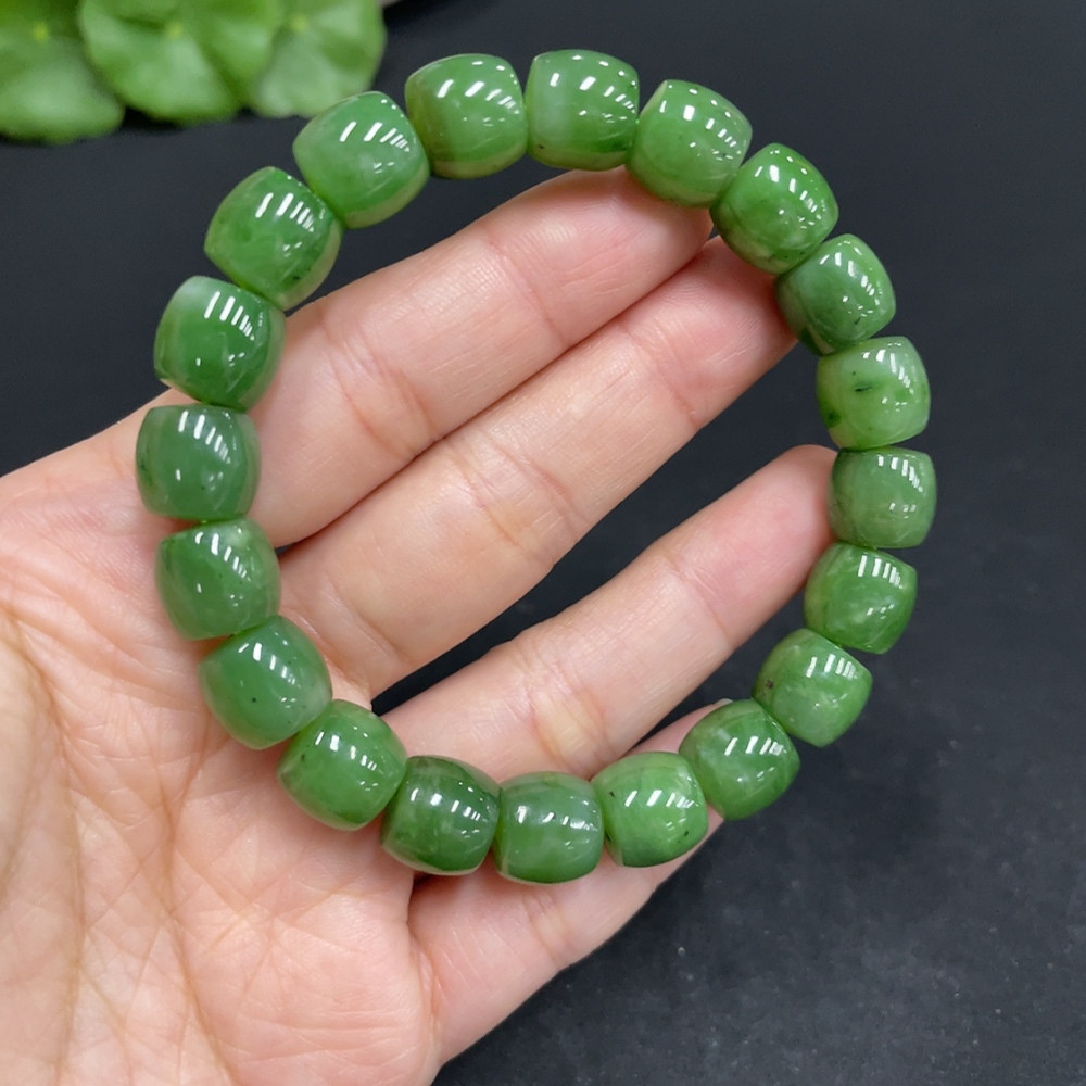 H34073612 Hetian Jade Bracelet Approx. 9.8mm Total Weight Approx. 36.4g