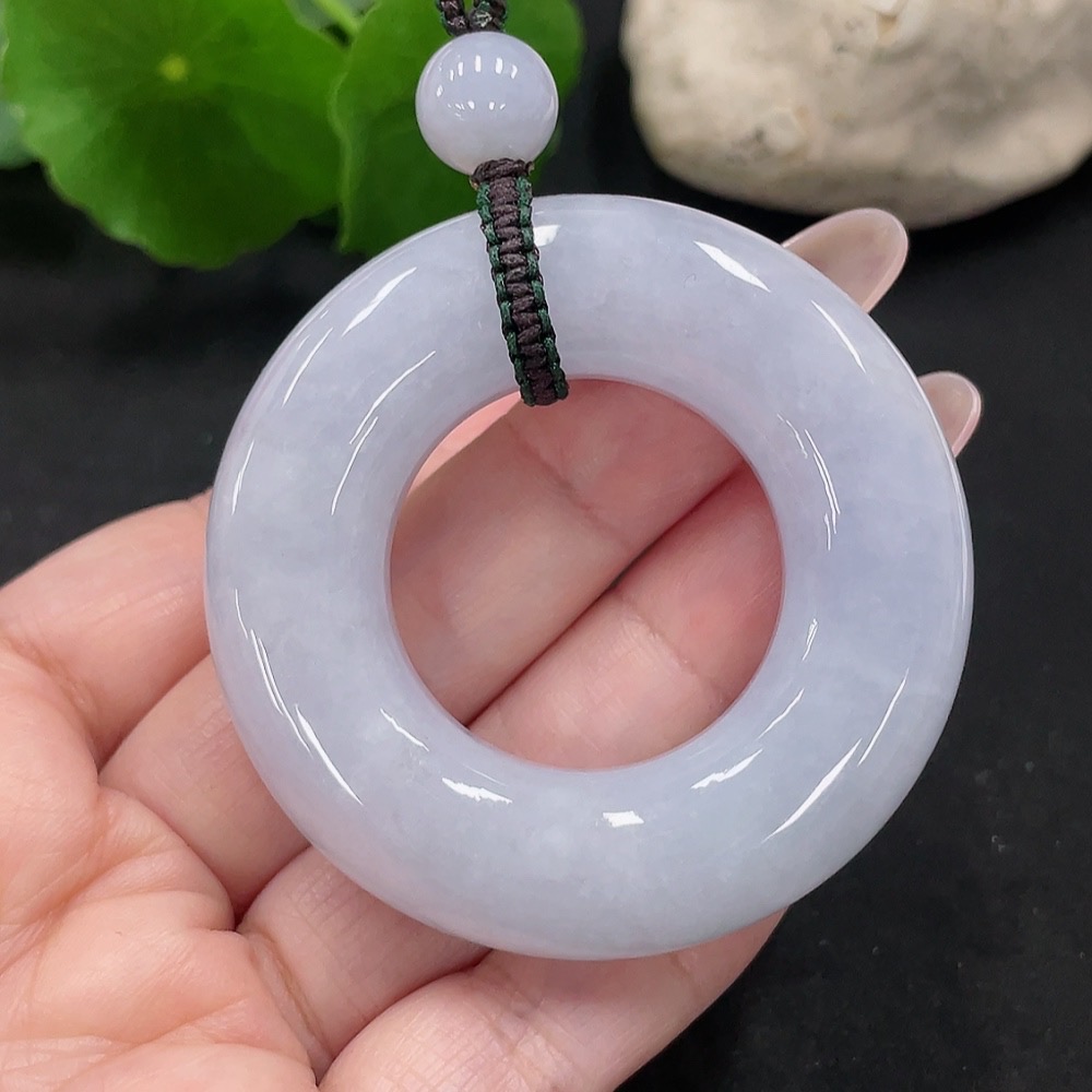 F35082483 Jadeite Safety Ring Pendant, Total Weight approx. 59.6g