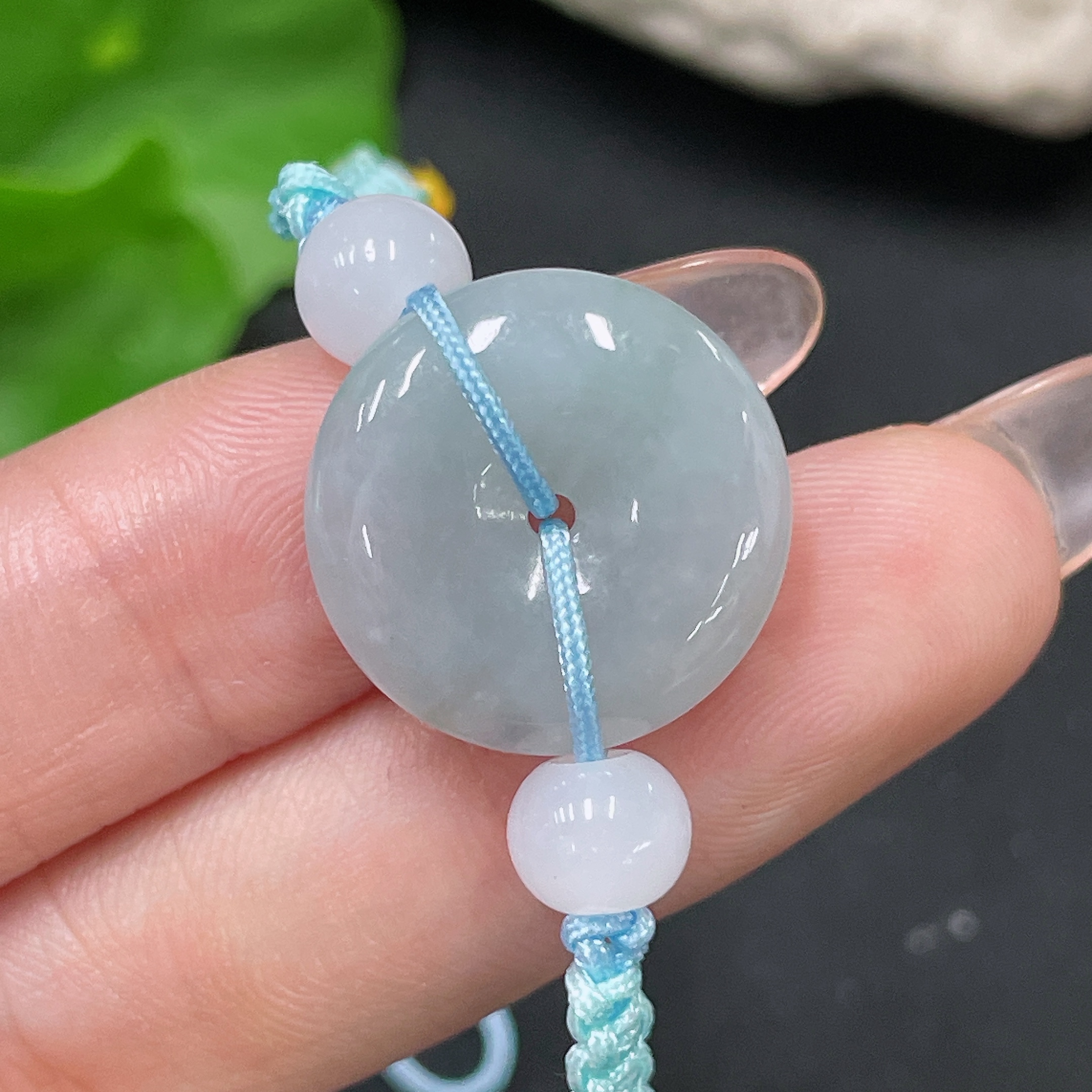 F34020371 Jadeite Hand Bracelet, Total Weight Approx. 5.91g, Beads Non-Grade A