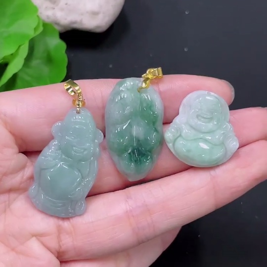 F33892702 Jadeite Pendants Sell as a Lot Non-Gold