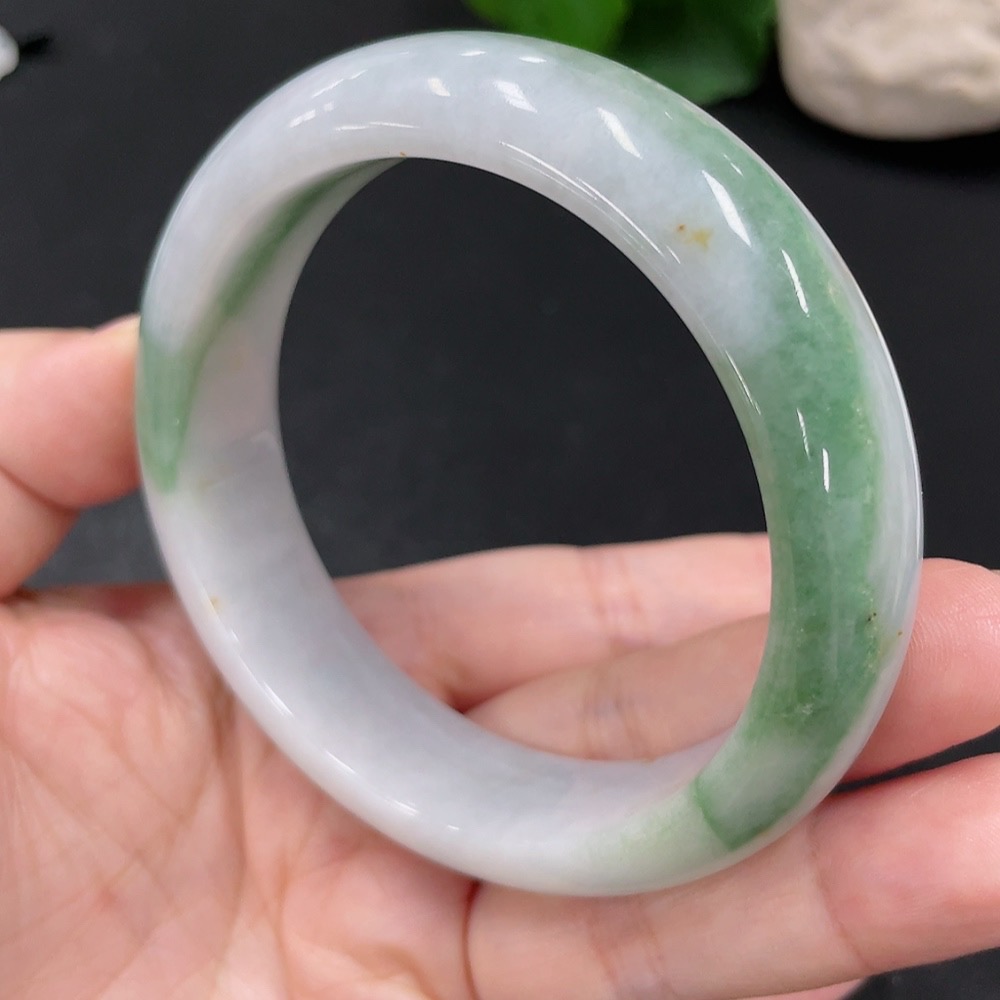 F30548136 Jadeite Round Bracelet Size 58.5 Total Weight Approx. 75.5g