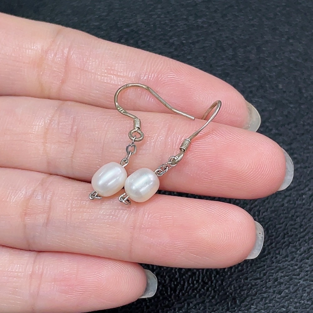 C34006555 Pearl Earrings Non-Gold Total Weight Approx.1.12g Size 5.6mm