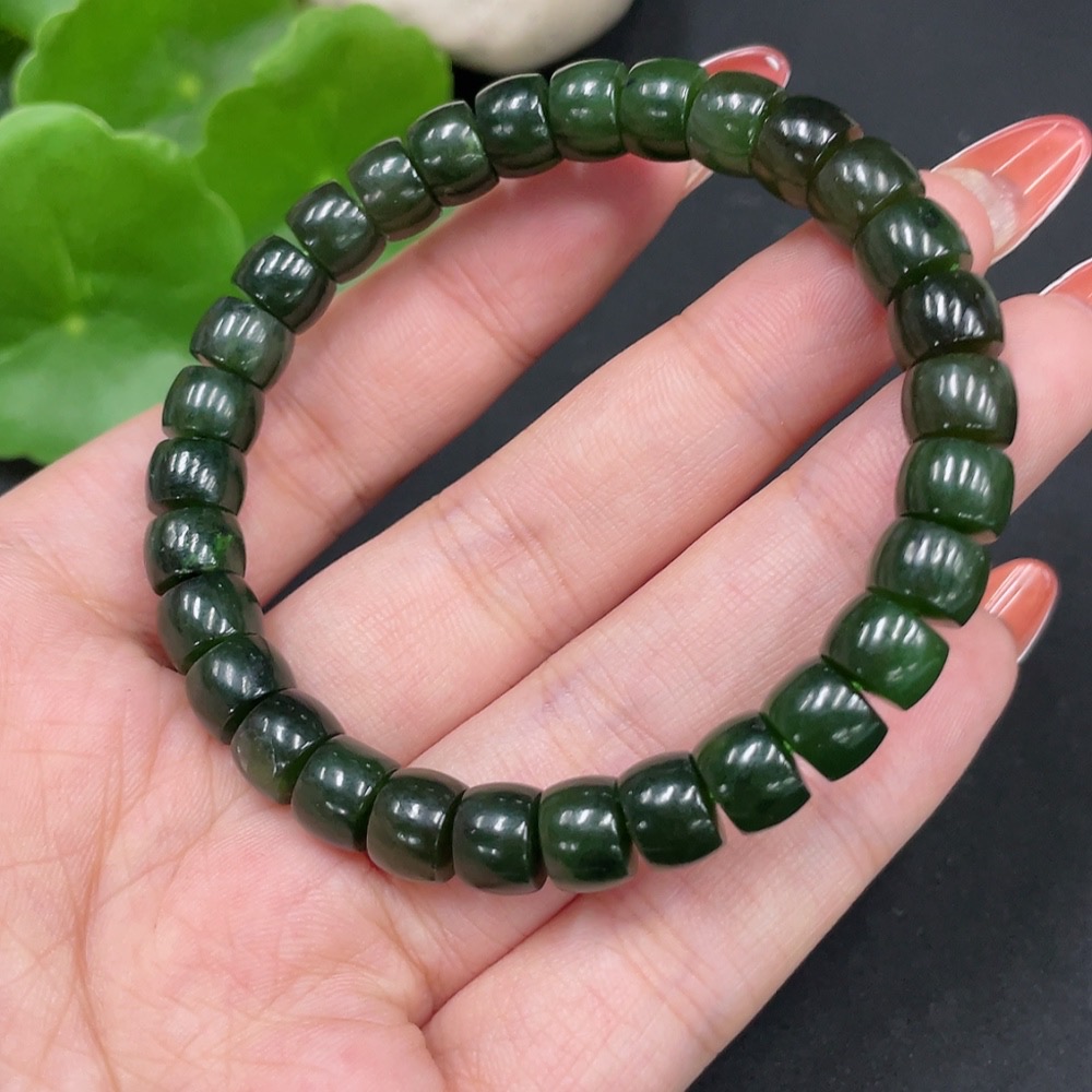 H34027401 Hetian Jade Bracelet   Approx. 7.7mm   Total Weight Approx. 23.2g