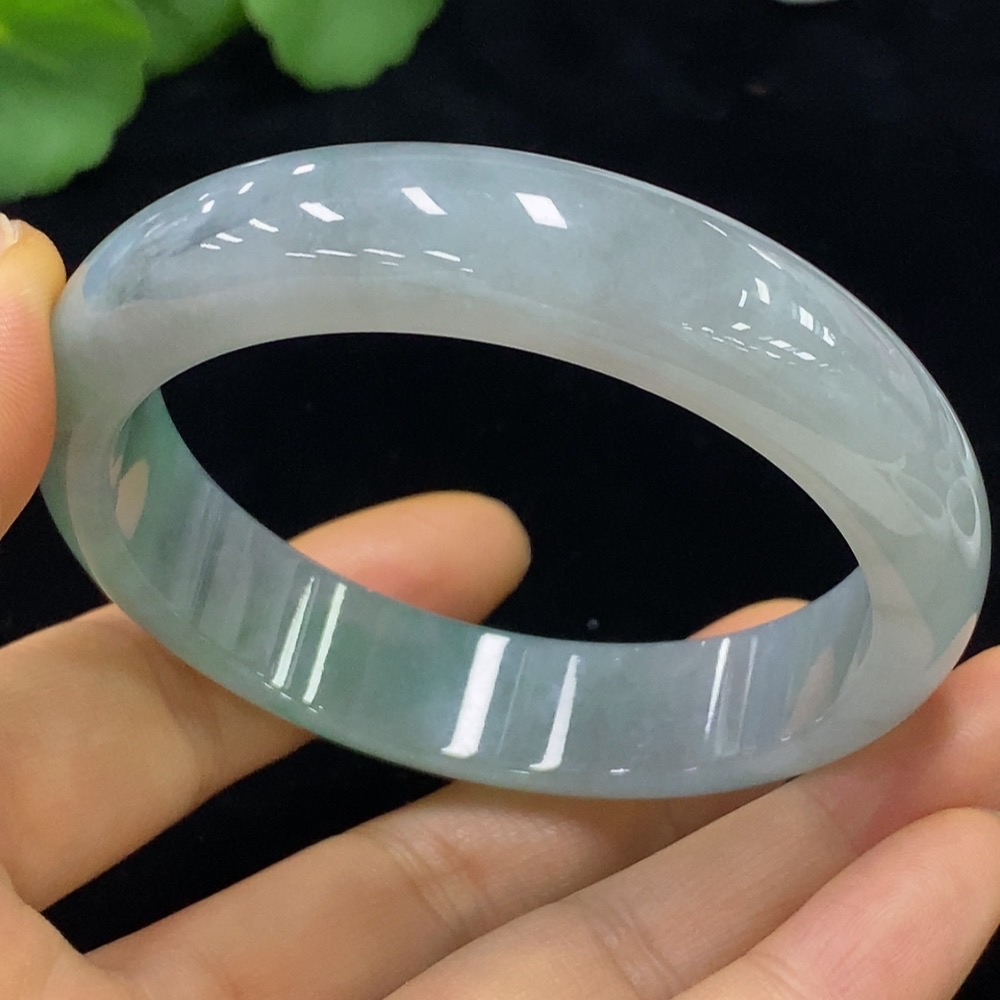 F34023851 Jadeite Round Bangle Size 56.8 Total Weight Approx. 58.31g