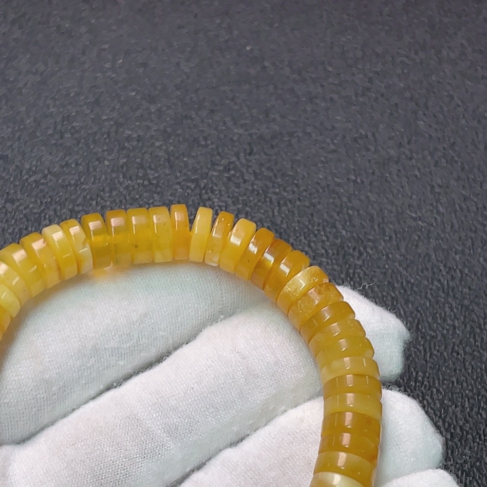 C34950849 Amber Beeswax Bracelet Total Weight Approx. 12.21g Size About 9mm