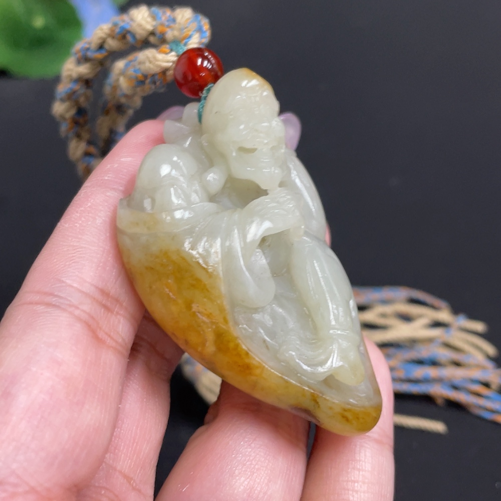 H33863328 Hetian Jade Pendant - Arhat