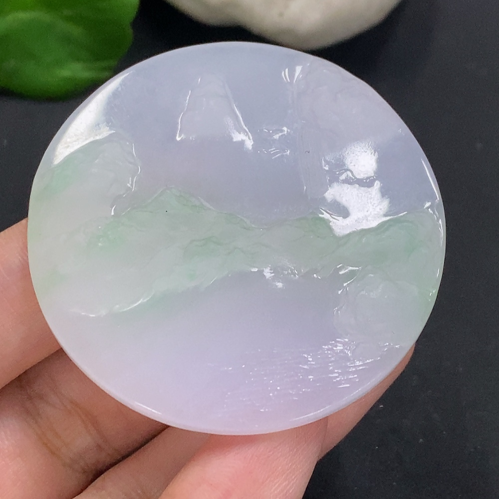F33857021 Jadeite Landscape Pendant, Total Weight Approximately 27.7g
