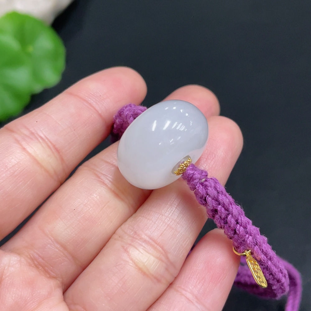 H34072621 Hetian Jade Hand Bracelet Total weight about 11.7g Gold content 72%