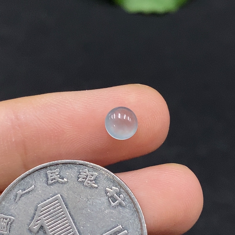 F30514971 Emerald Cabochon Inlay Piece, Total Weight Approx. 0.13g