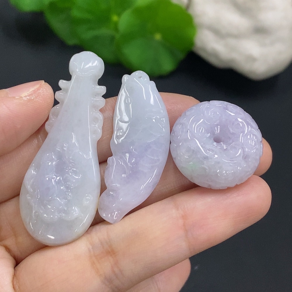 F28191932 JadeitePendant, Peace Buckle, Soulmate, Fish