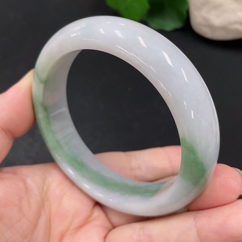 F30548136 Jadeite Round Bracelet Size 58.5 Total Weight Approx. 75.5g