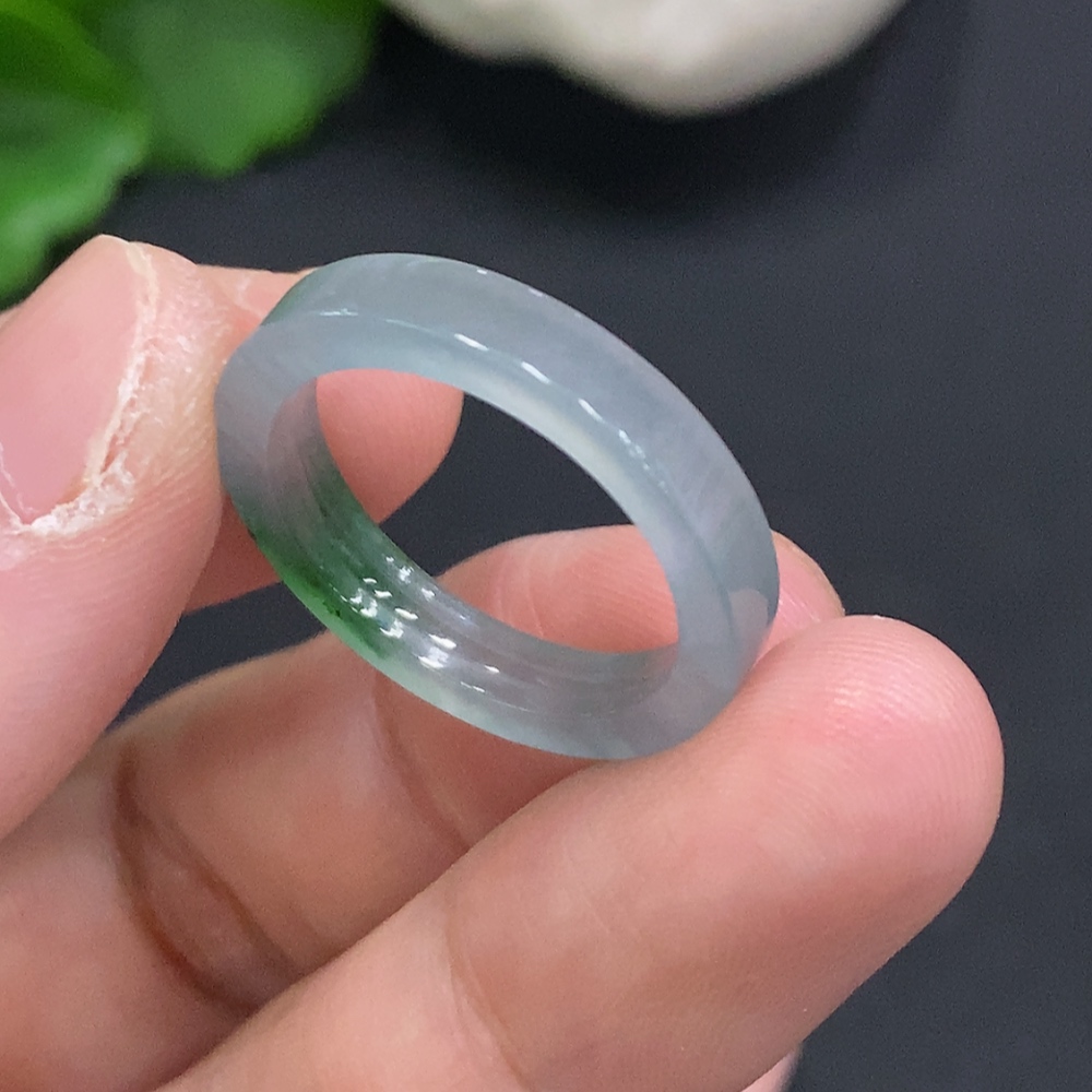 F34050378 Jadeite Ring Size 18 Total Weight Approx. 2.3g