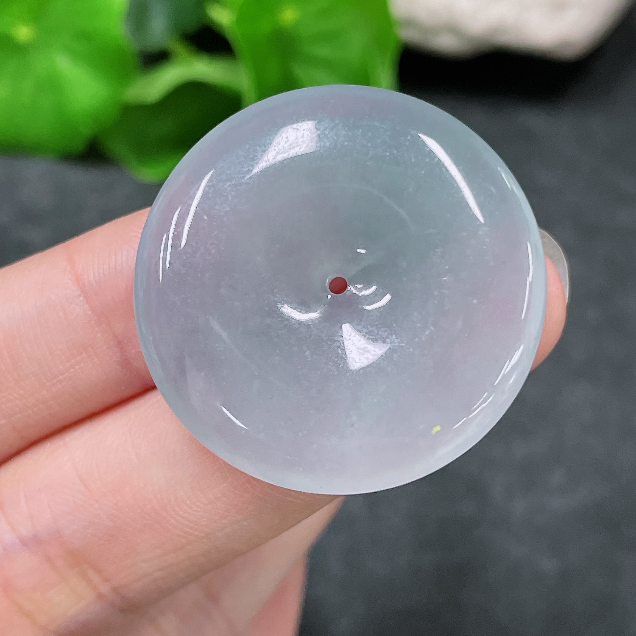 F32811743 Jadeite Pendant Peace Buckle Total Weight Approx. 10.92g