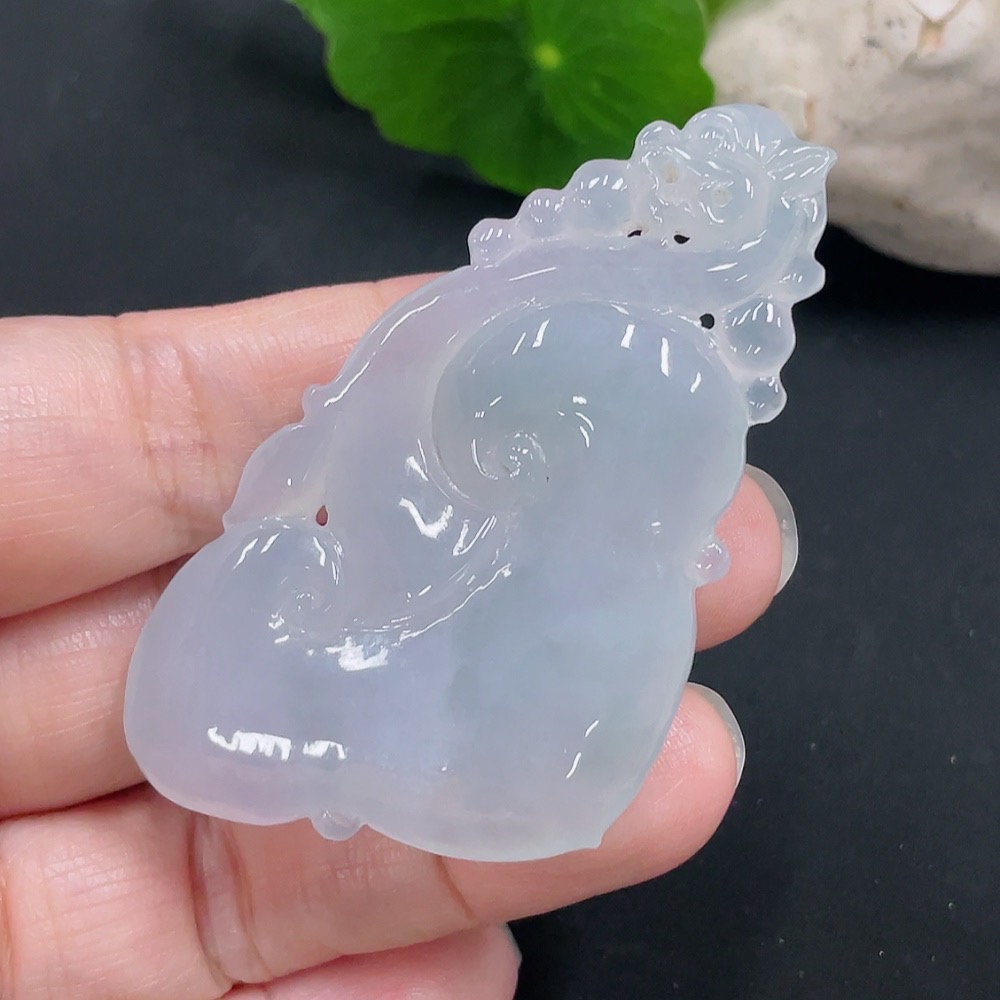F30453263 Jadeite Ruyi Pendant Total Weight Approx. 24.7g