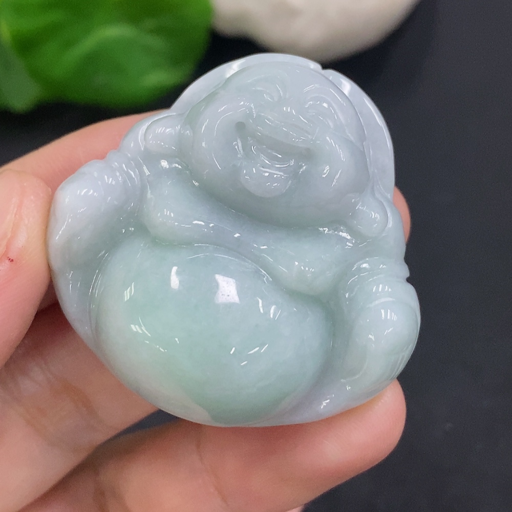 F32775337 Jadeite Buddha Pendant, Total Weight Approximately 33.5g