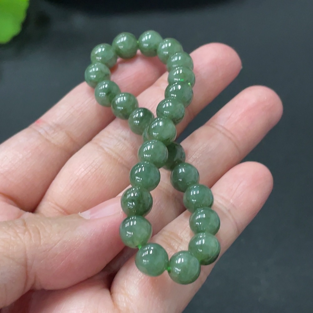 F34058176 Jadeite Beads Bracelet Approx. 7.2mm Total Weight Approx. 15.46g