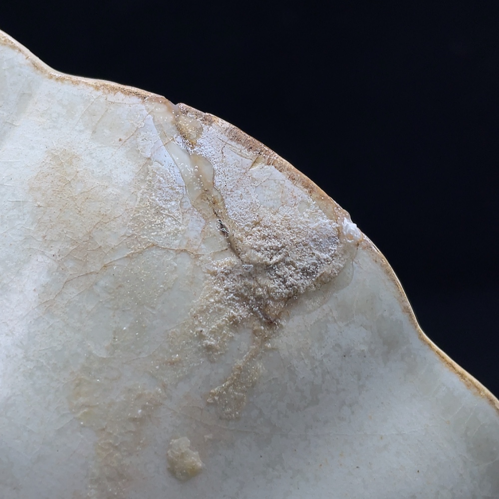 W33937590 Ceramic Repaired Yingqing Glazed Floral-Rim Bowl, Size as per Actual Item