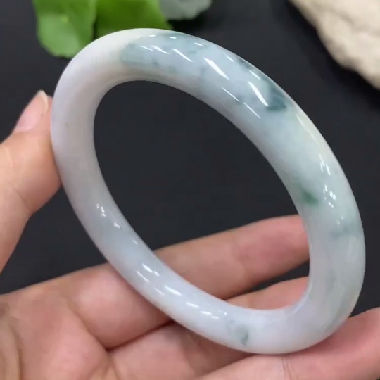 F26021247 Jadeite Round Bangle Total Weight Approx. 46.5g Size 56.3