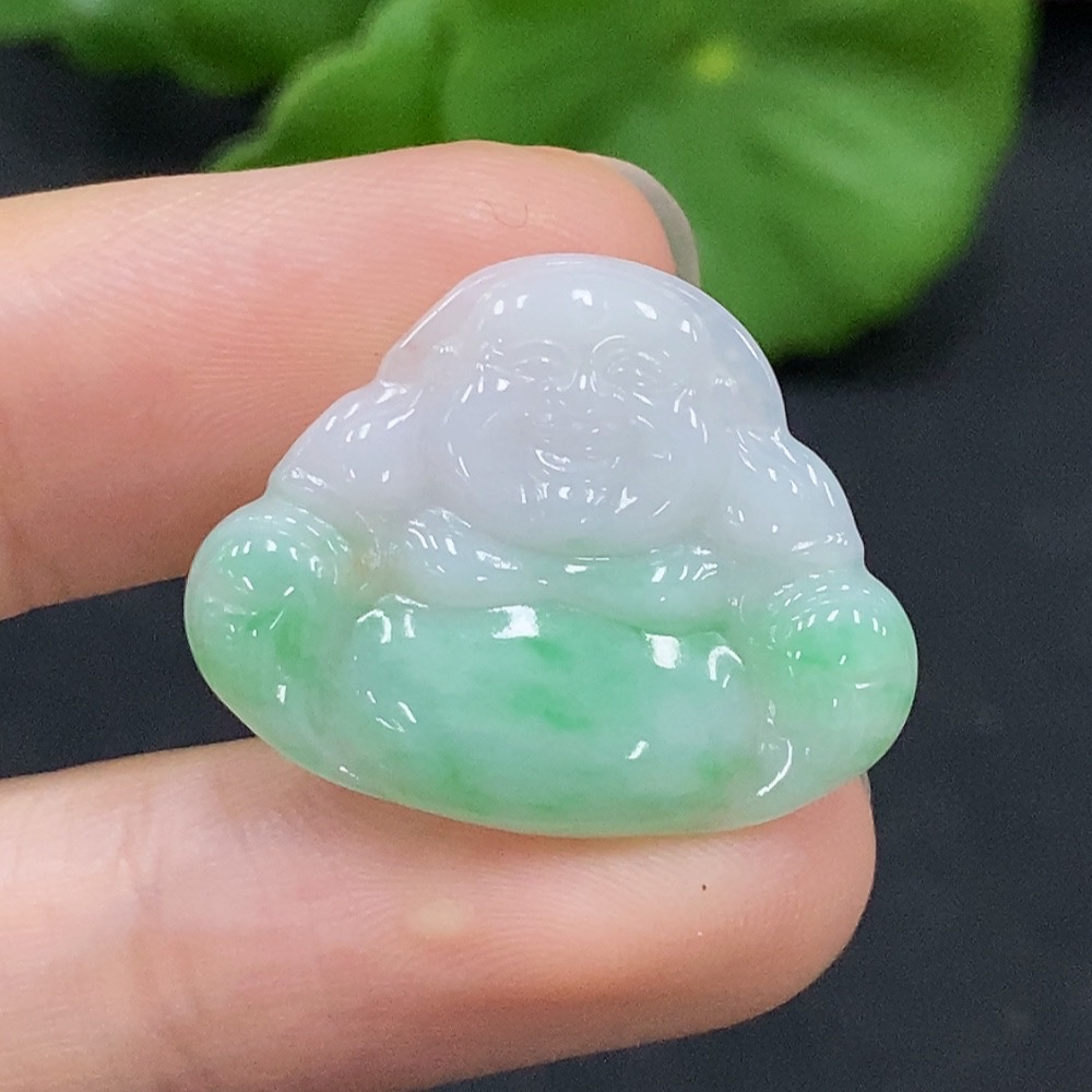 F32786863 Jadeite Buddha Inlay Piece Total Weight Approx. 2.07g