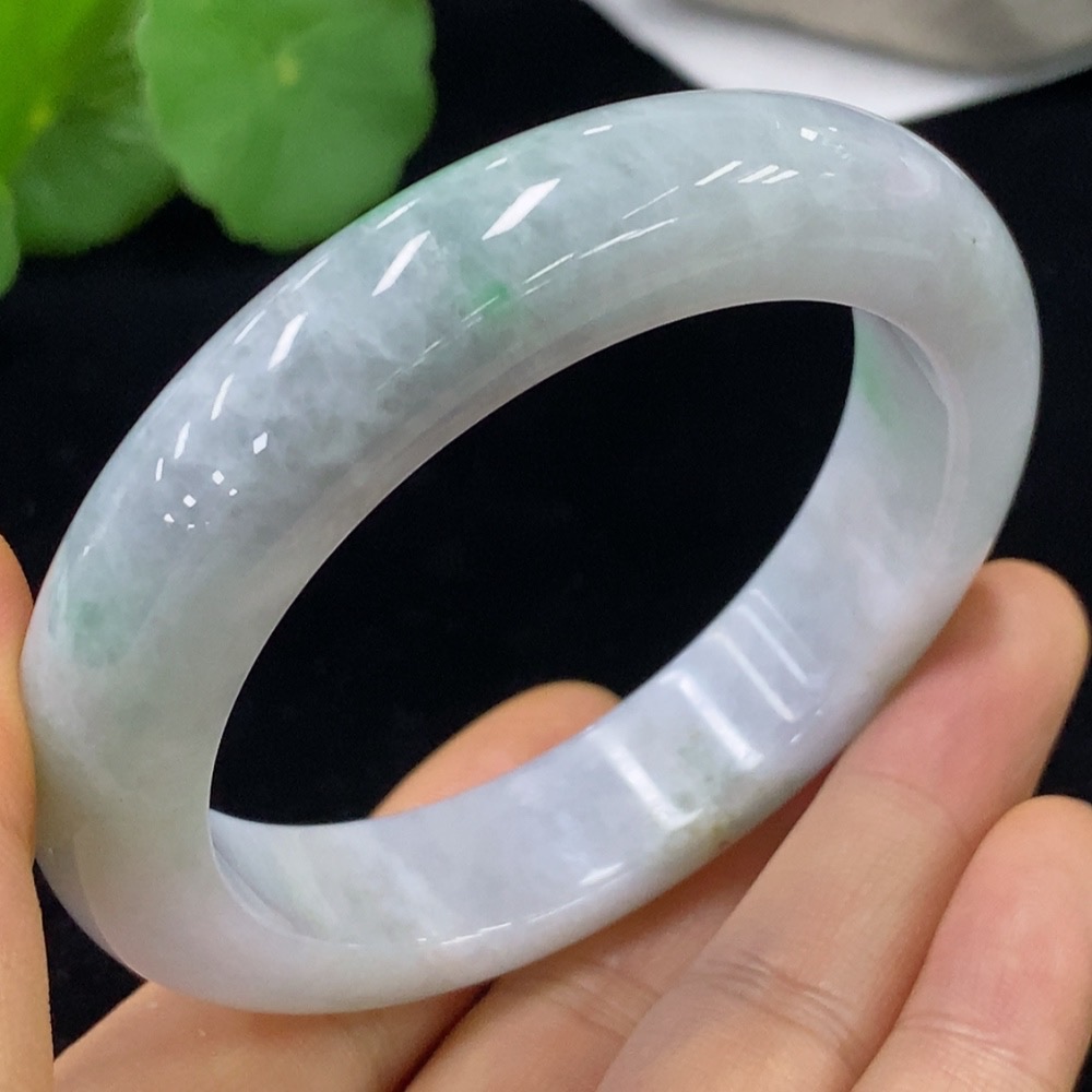 F35135773 Jadeite Round Bangle Size 56.6 Total Weight Approx.76.23g