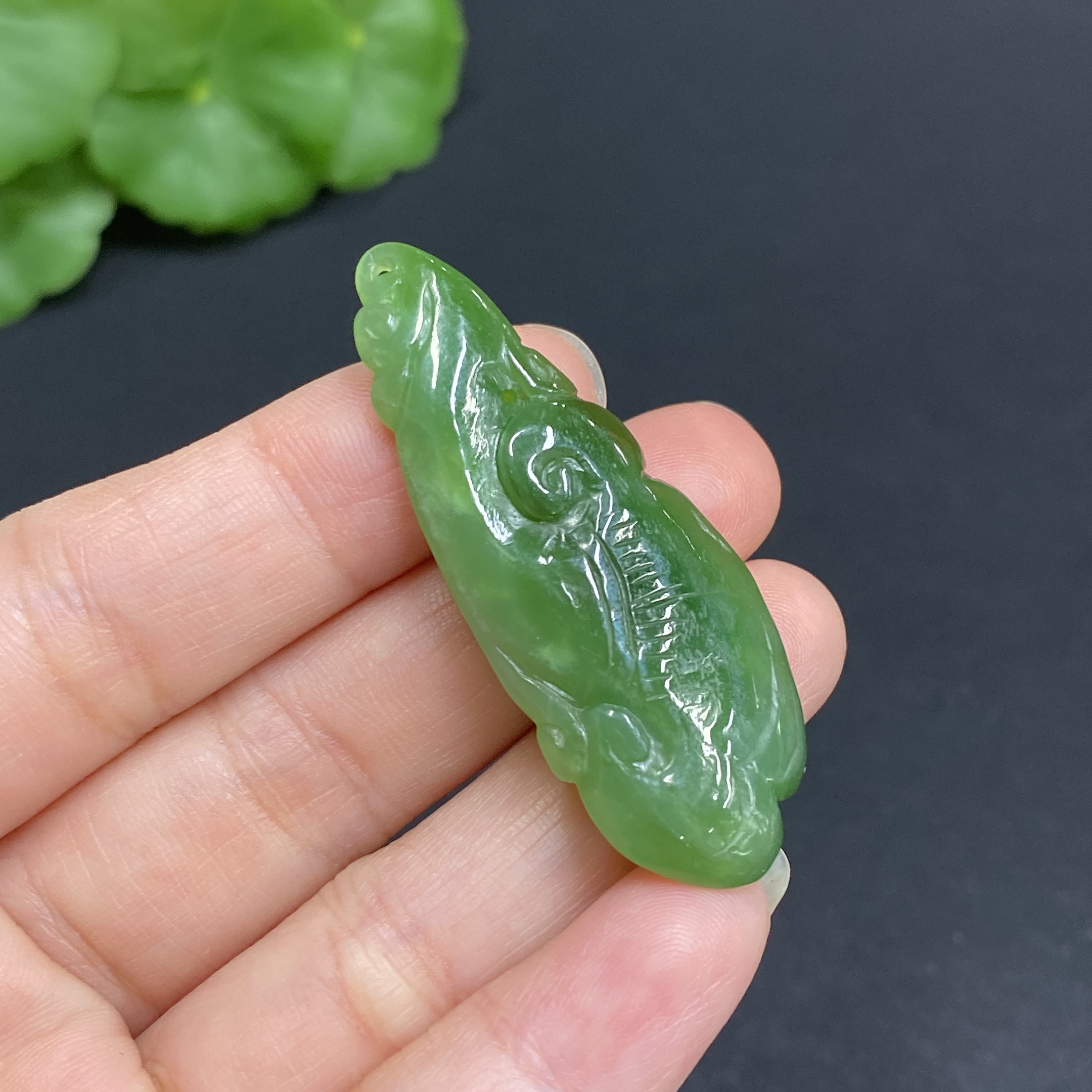 H34036516 Hetian Jade Pendant  Ruyi  Total Weight: Approx. 7.5g
