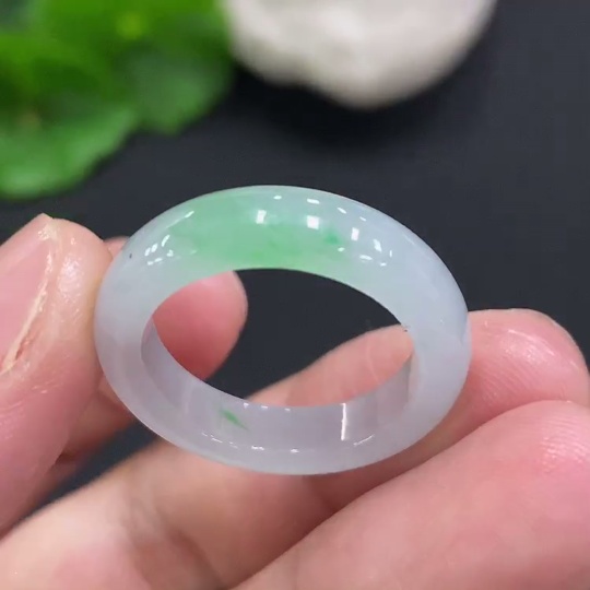 F34050379 Jadeite Ring Size 18 Total Weight Approx. 3.6g