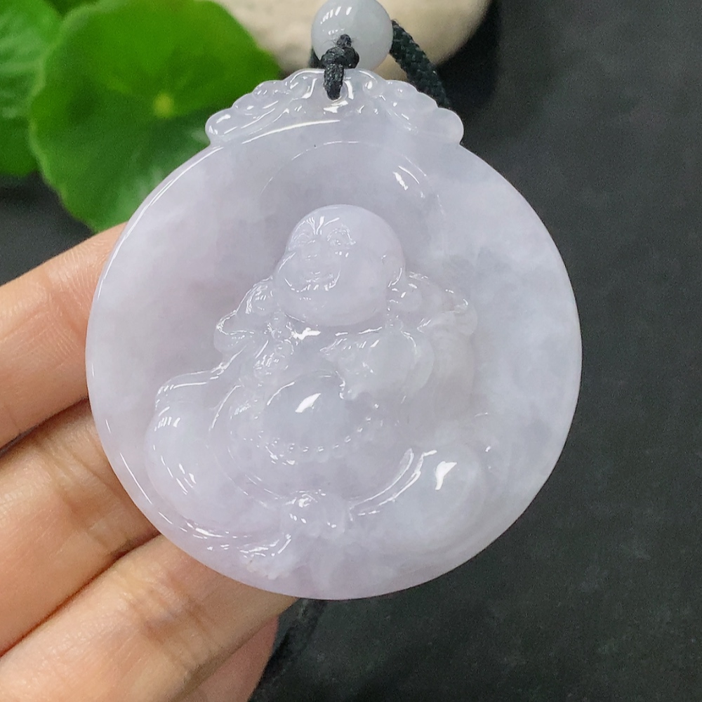 F35117563 Jadeite Buddha Pendant Total Weight Approx. 35.29g