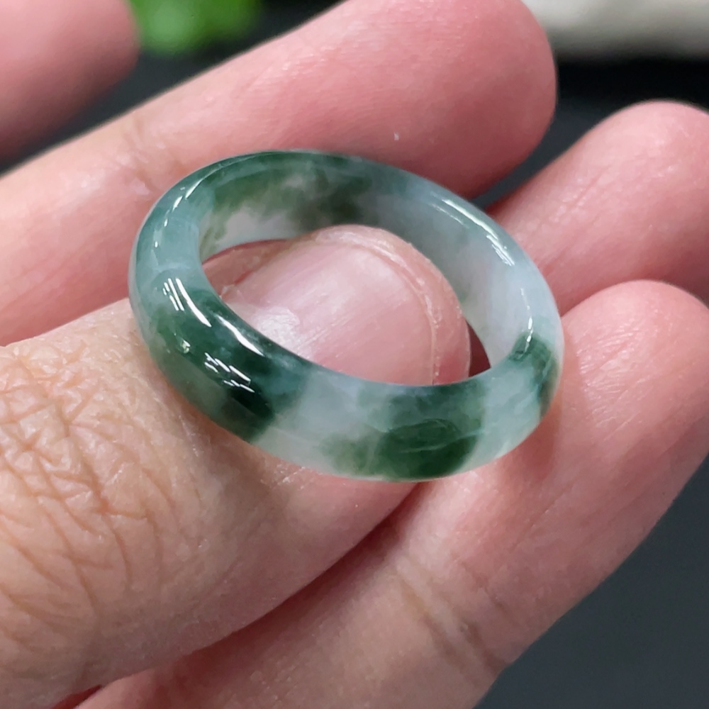 F34018037 Jadeite Ring Size 16 Total Weight Approx. 3.229g