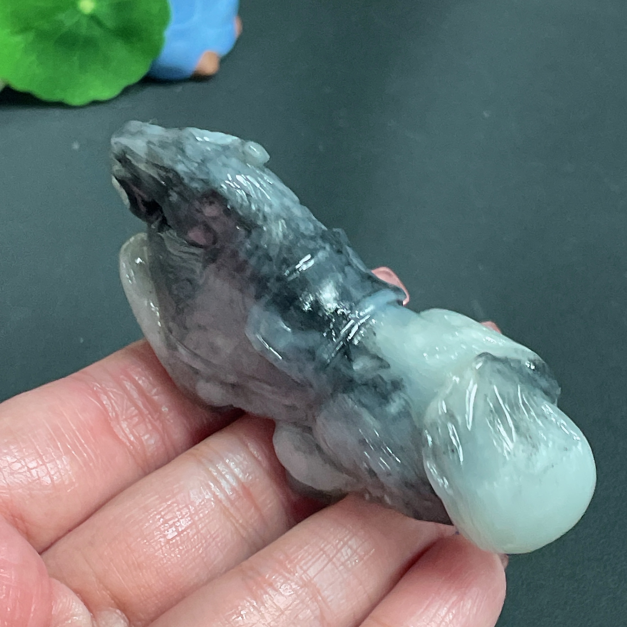 H25839486 Hetian Jade Handheld Piece - Tang Horse, Total Weight Approx. 98.1g