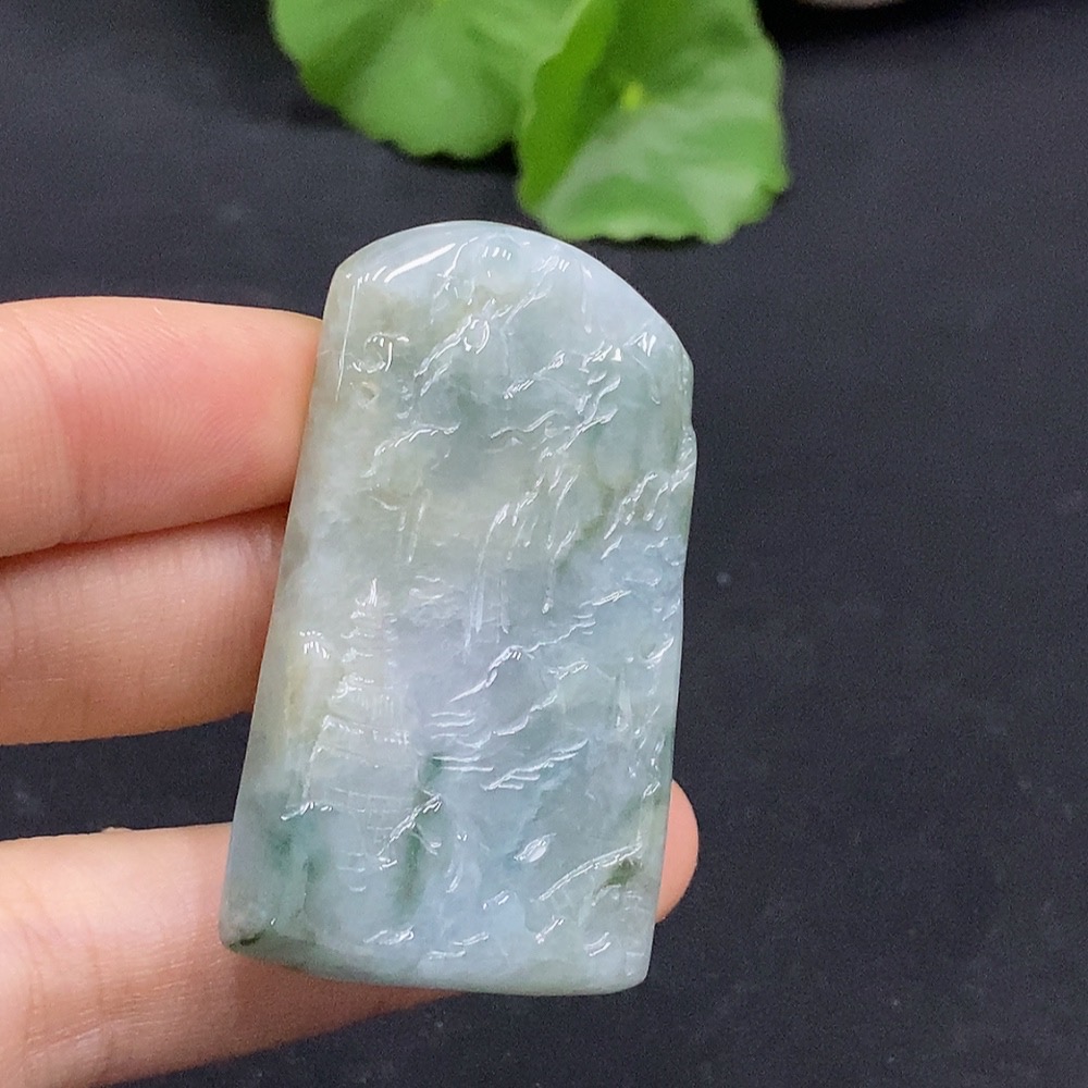 F30564557 Jadeite landscape pendant, total weight approximately 20.36g