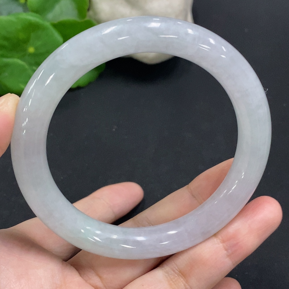 F34050579 Jadeite Round Bangle Size 59.3 Total Weight Approx. 60.4g