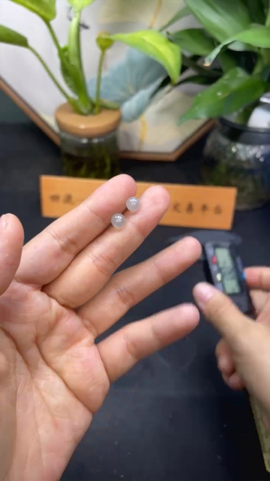 F34044465 Jadeite Earrings 18k Total Weight Approx. 0.99g (Excluding Ear Cap Weight)