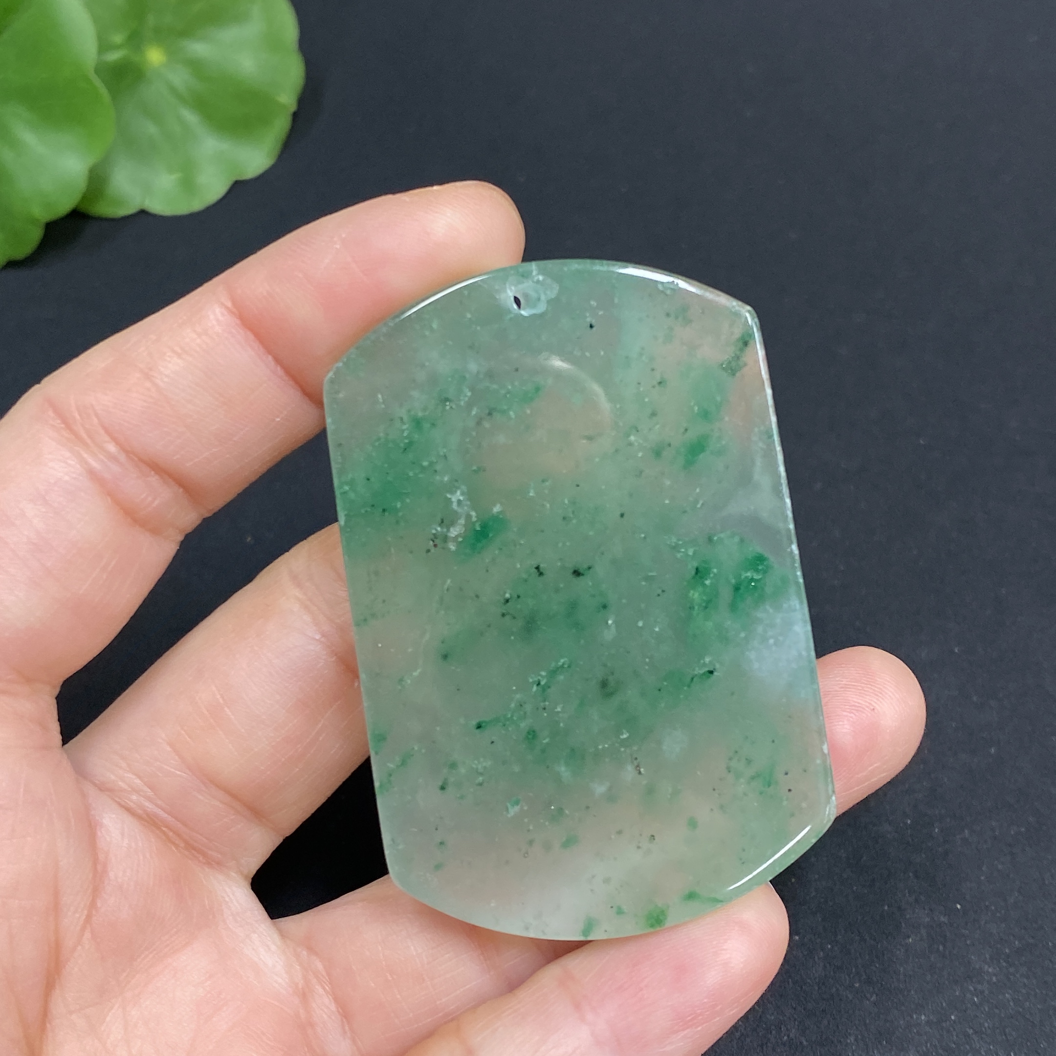 H32812616 African Emerald (Dulong Jade) Pendant