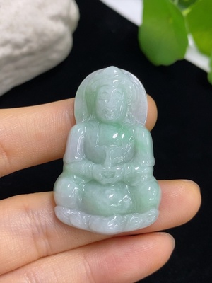 F42959740 翡翠挂件 观音 货品总重约11.8g