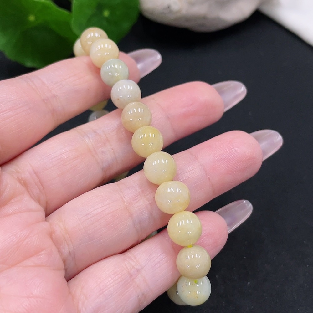 F34068182 Jadeite Bracelet Approx. 8.2mm Total Weight Approx. 21.9g