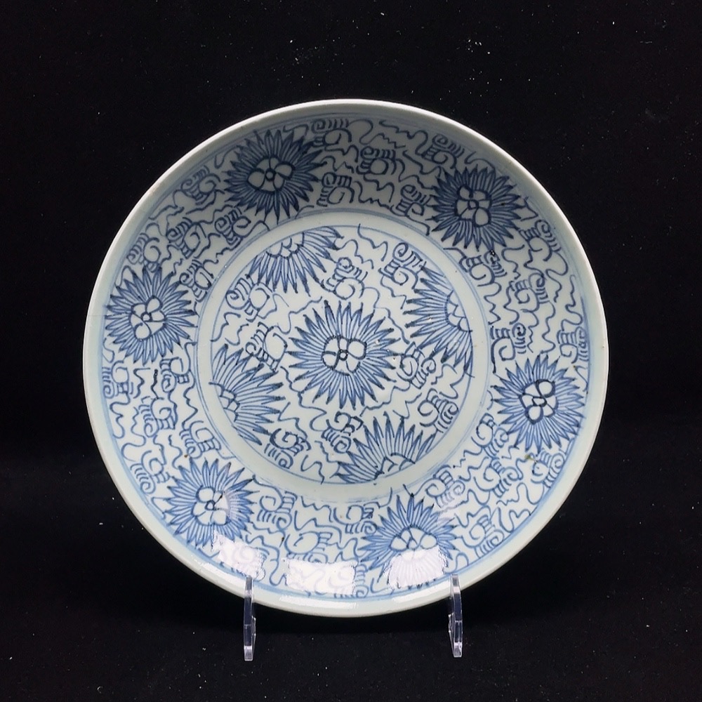 W33934550 Ceramic Qing Dynasty Sunflower Plate (subject to the actual item)